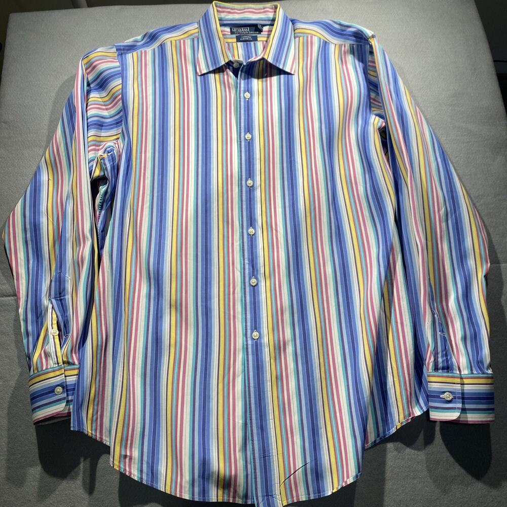 Polo Ralph Lauren Multi Color Striped Button Down Long Sleeve Classic Fit